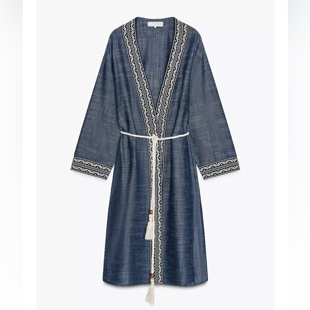 Zara Embroidered Kimono - NWT